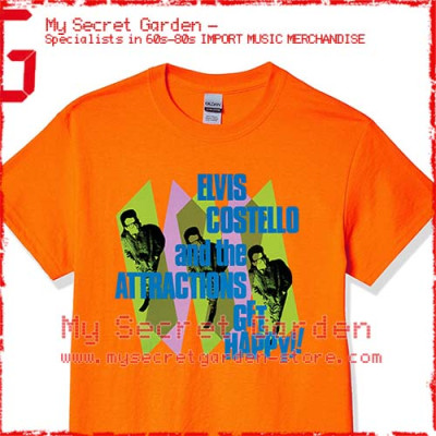 Elvis Costello And The Attractions - Get Happy !! T Shirt 